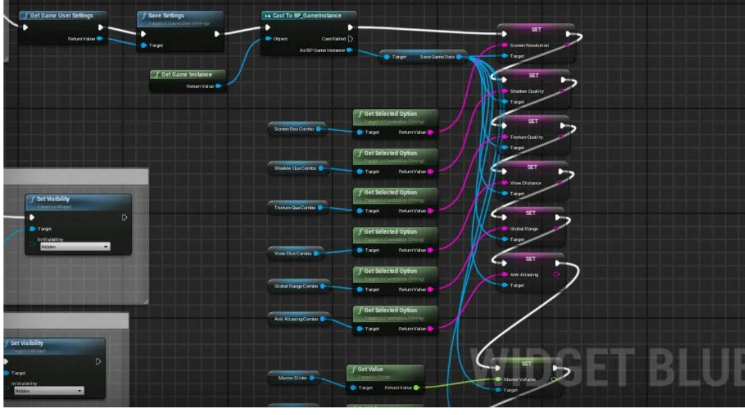 Blueprint: settings values stored and applied before saving