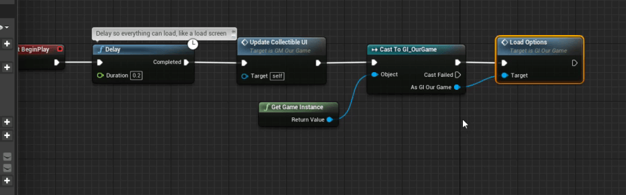 Blueprint: set game options