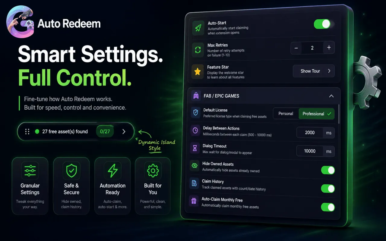 Game Asset Auto Redeemer claiming assets