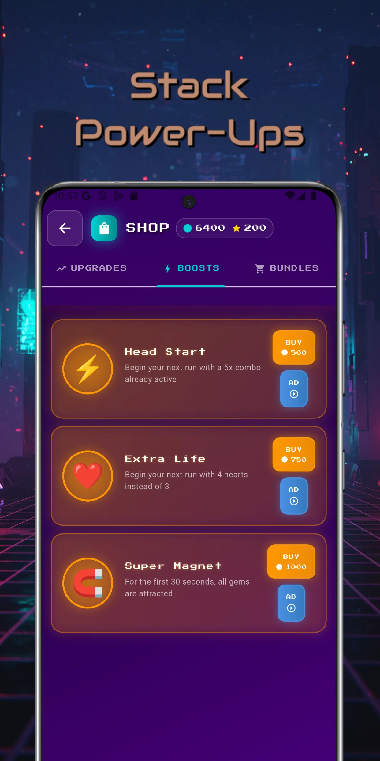 Stack Power-Ups