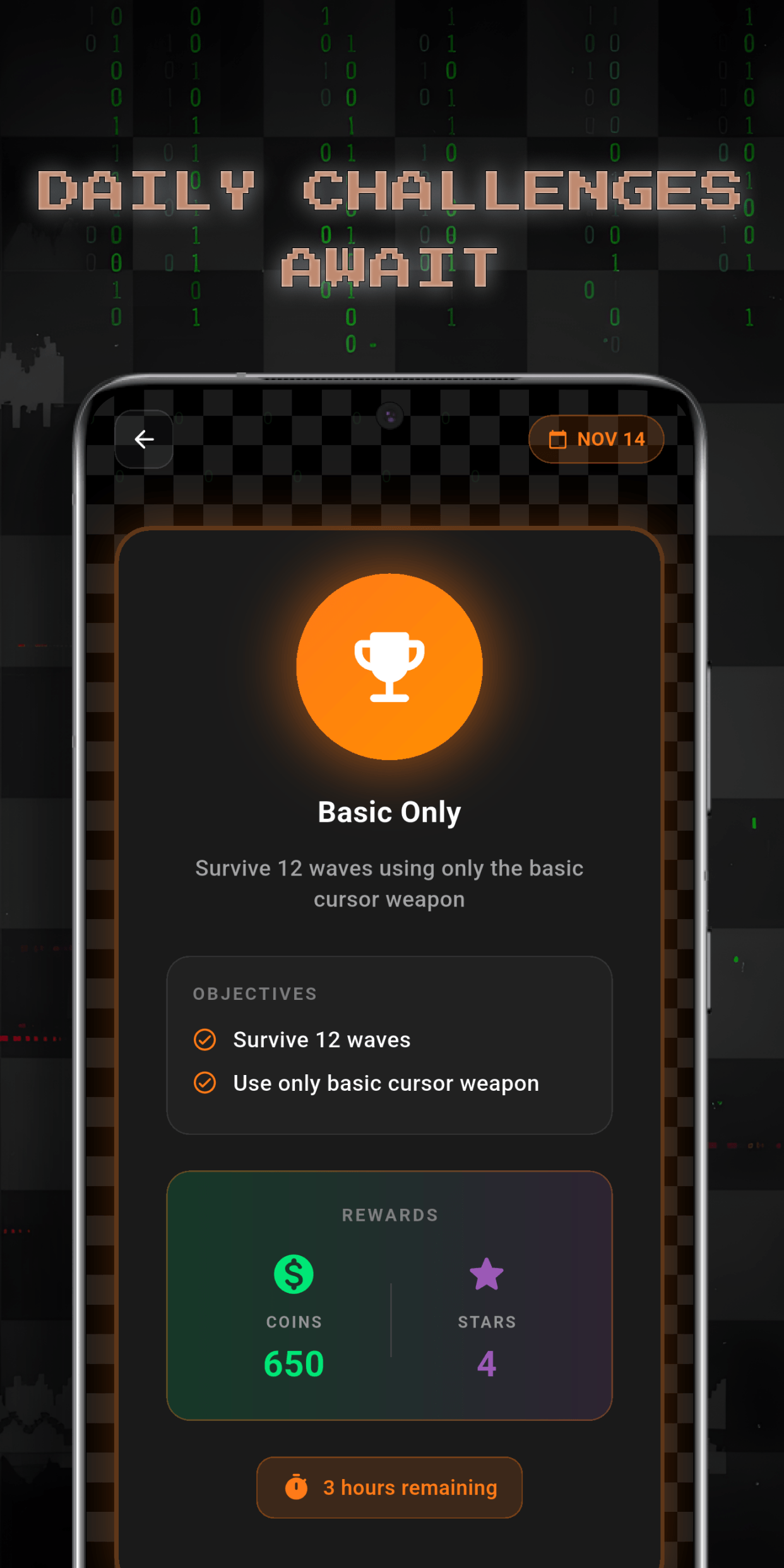 Daily challenges await