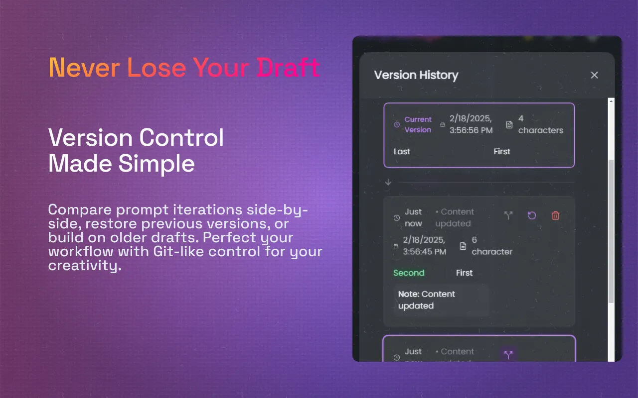 Version Control Feature